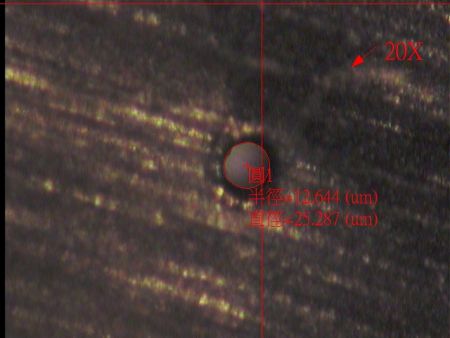 Dispositivo Mo microforato con laser